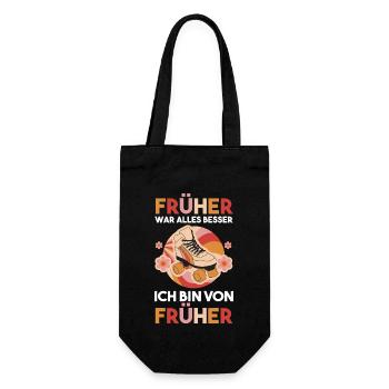 Früher War Alles Besser Ich Bin Von Früher - Geschenkbeutel für Flaschen - Schwarz - Vorne