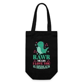 Rawr signifie que je t’aime dans Dinosaur - Sac à bouteille - noir - Devant