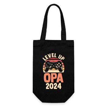 Werdender Opa 2034 - Geschenkbeutel für Flaschen - Schwarz - Vorne