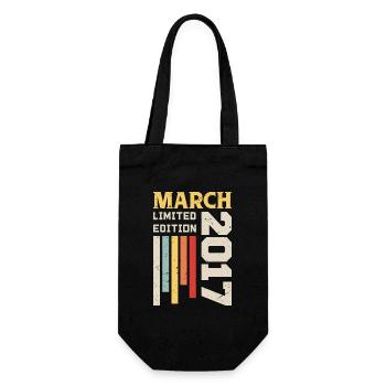 March 2017 - Birthday gift March 2017 March - Gift Bag for Bottles - black - Front