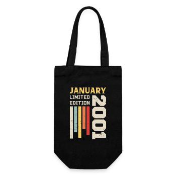 January 2001 - January 2001 Birthday Gift - Gift Bag for Bottles - black - Front