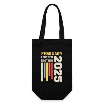February 2025 - February 2025 Birthday Gift - Gift Bag for Bottles - black - Front