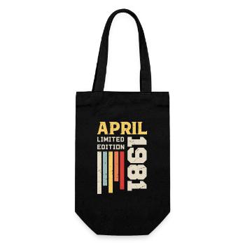 Avril 1981 - Cadeau anniversaire Avril 1981 Avril - Sac à bouteille - noir - Devant