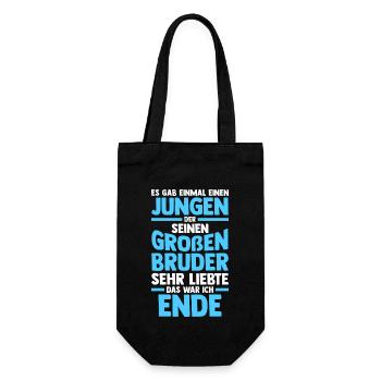 Geschwister Brüder Bruder - Geschenkbeutel für Flaschen - Schwarz - Vorne