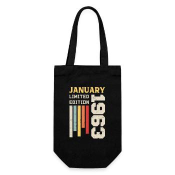 January 1963 - January 1963 Birthday Gift - Gift Bag for Bottles - black - Front