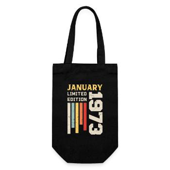 Januar 1973 - Januar 1973 Geburtstagsgeschenk - Geschenkbeutel für Flaschen - Schwarz - Vorne
