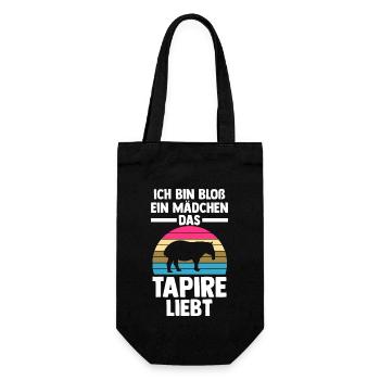Tapir - Geschenkbeutel für Flaschen - Schwarz - Vorne