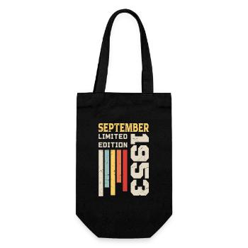 September 1953 Birthday Gift September 1953 - Gift Bag for Bottles - black - Front