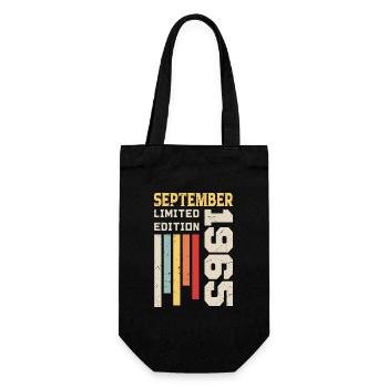 Septembre 1965 Cadeau anniversaire Septembre 1965 - Sac à bouteille - noir - Devant