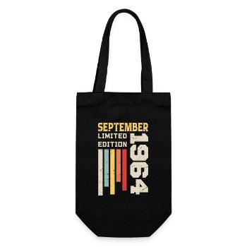 September 1964 Birthday Gift September 1964 - Gift Bag for Bottles - black - Front