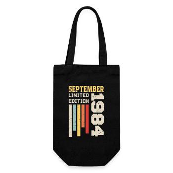 September 1984 Birthday Gift September 1984 - Gift Bag for Bottles - black - Front