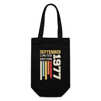 September 1977 Birthday Gift September 1977 - Gift Bag for Bottles - black - Front