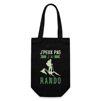 Je Peux Pas J'ai Rando - Sac à bouteille - noir - Devant