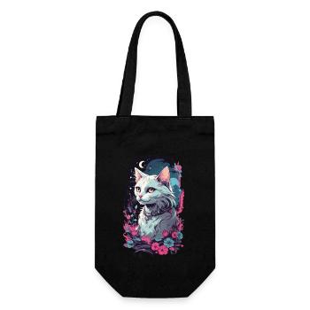 Gothique Vintage chat obscurité esthétique - Sac à bouteille - noir - Devant