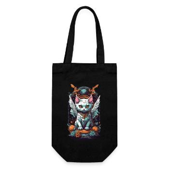 Occult Cat Gothic Vintage Design Lover - Gift Bag for Bottles - black - Front