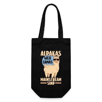 Alpaca - Gift Bag for Bottles - black - Front