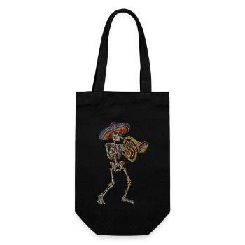 Tuba Mexican Skeleton - Gift Bag for Bottles - black - Front