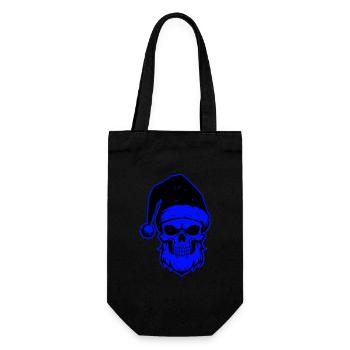 Squelette de crâne de Père Noël - Sac à bouteille - noir - Devant