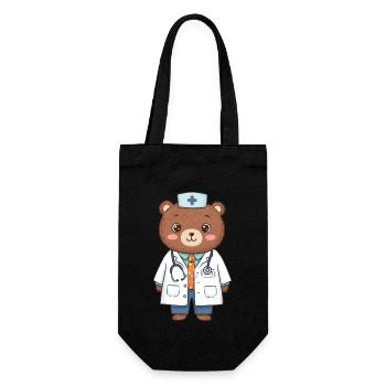 Ours en peluche Docteur - Sac à bouteille - noir - Devant