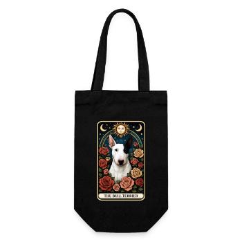 Bullterrier - Geschenkbeutel für Flaschen - Schwarz - Vorne