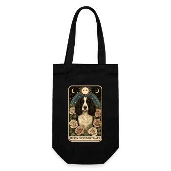 Englischer Springer Spaniel - Geschenkbeutel für Flaschen - Schwarz - Vorne