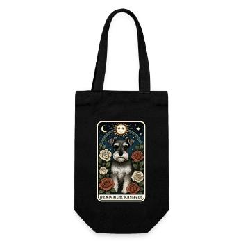 Zwergschnauzer - Geschenkbeutel für Flaschen - Schwarz - Vorne