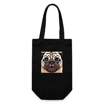 Cute Pug - Gift Bag for Bottles - black - Front