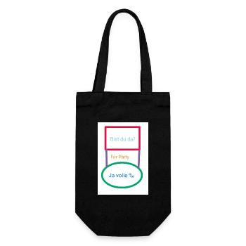 Antwort - Geschenkbeutel für Flaschen - Schwarz - Vorne