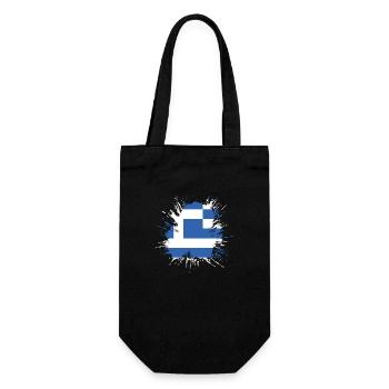 Greece Flag Hellas Athens Greek Flag - Gift Bag for Bottles - black - Front