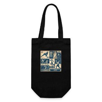 80´s Sports Athletics - Geschenkbeutel für Flaschen - Schwarz - Vorne