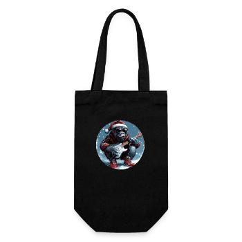Guitare Rocker Gorilla Christmas - Sac à bouteille - noir - Devant