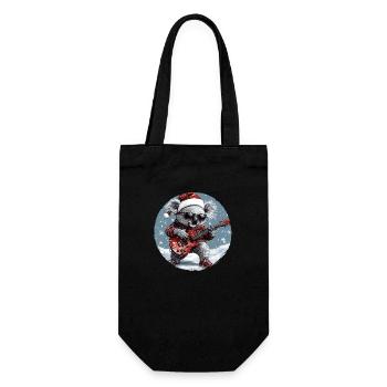 Koala Christmas Rocker Guitar - Gift Bag for Bottles - black - Front