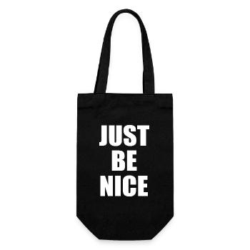 Just be nice - Gift Bag for Bottles - black - Front