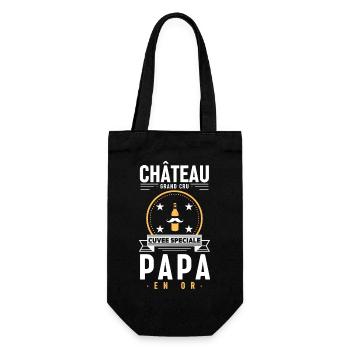 Papa Château papa en or au top cuvée spéciale - Sac à bouteille - noir - Devant