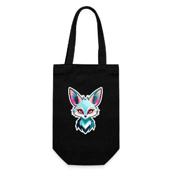 Desert Fox Fennec Drawing - Gift Bag for Bottles - black - Front