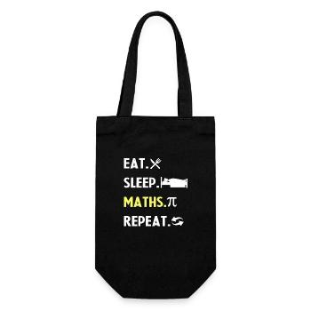 Eat Sleep Math Repeat - Gift Bag for Bottles - black - Front