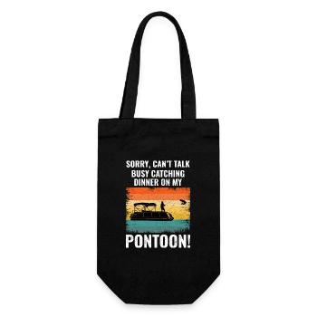 Ponton Bateau Nautique Pontooning Pêche Rétro - Sac à bouteille - noir - Devant