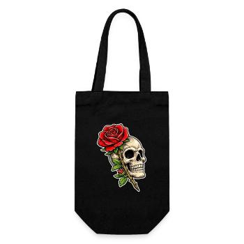 Skull - Gift Bag for Bottles - black - Front