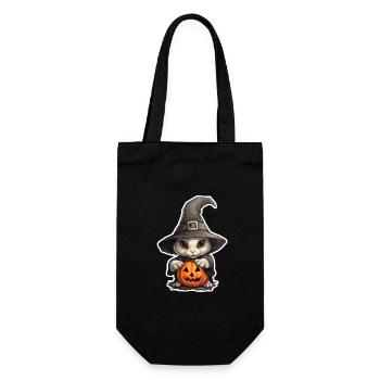Lapin sorcière d’Halloween - Sac à bouteille - noir - Devant