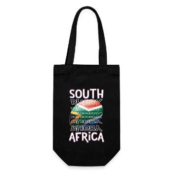 Rugby South Africa Südafrika Rugby Fan - Geschenkbeutel für Flaschen - Schwarz - Vorne