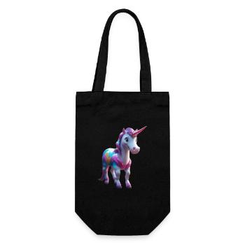 Rainbow Mane Unicorn Tee - Gift Bag for Bottles - black - Front