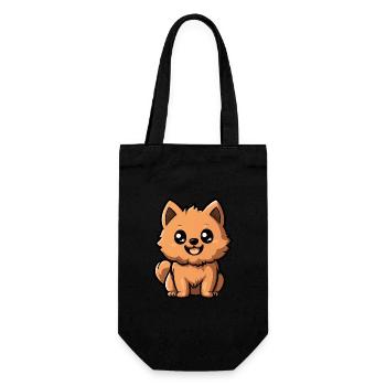 Pomeranian Dog Cute Pomeranian - Gift Bag for Bottles - black - Front