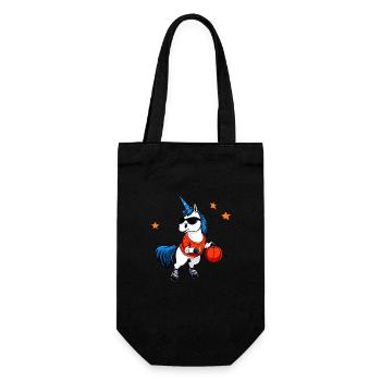 Basketball player Einhorn - Gift Bag for Bottles - black - Front