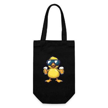 Canard Après-Ski Bière Bande Dessinée - Sac à bouteille - noir - Devant