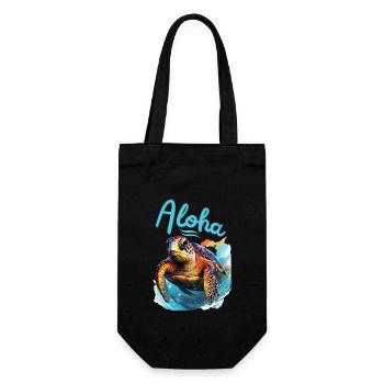 Turtle in the sea sea turtle underwater - Gift Bag for Bottles - black - Front