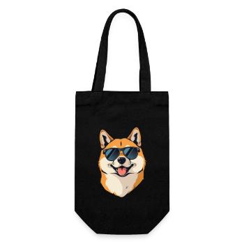 Shiba Inu avec lunettes de soleil Propriétaire de chien Été - Sac à bouteille - noir - Devant