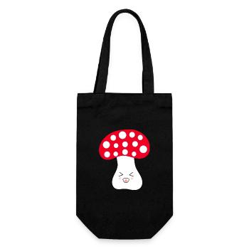 Toadstool, mushroom in the woods gift - Gift Bag for Bottles - black - Front