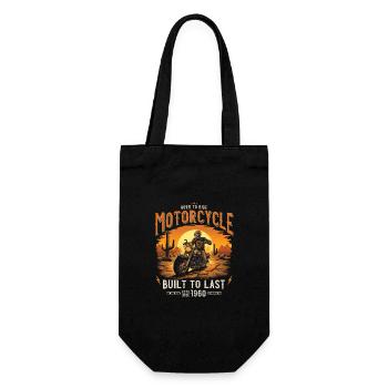 Born in 1960 Motorcycle Biker - Gift Bag for Bottles - black - Front