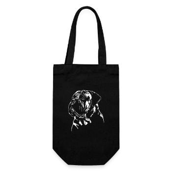 BULLMASTIFF Dog portrait Dogs Wilsigns - Gift Bag for Bottles - black - Front