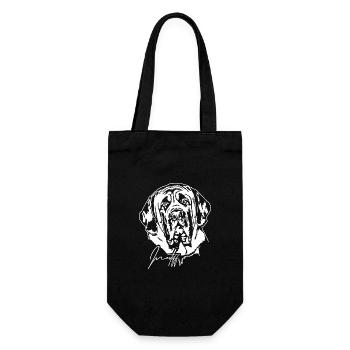 MASTIFF Dog Portrait pedigree dog Wilsigns - Gift Bag for Bottles - black - Front